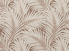 Load image into Gallery viewer, Mocha Brown Ivory Tropical Palm Upholstery Drapery Fabric