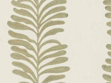 Load image into Gallery viewer, Cotton Linen Off White Taupe Botanical Floral Embroidered Drapery Fabric