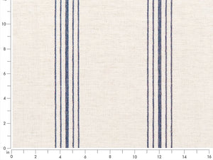 Crypton Water & Stain Resistant Nautical Stripe Navy Blue Light Cream Upholstery Fabric