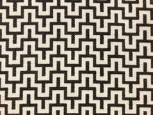 Load image into Gallery viewer, Designer Sunbrella Charcoal Black White Geometric Maze Upholstery Drapery Fabric