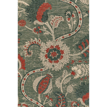 Load image into Gallery viewer, Lee Jofa Jardin Bleu Fabric / Teal/Red