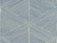 Load image into Gallery viewer, French Blue Grey Abstract Geometric Upholstery Fabric