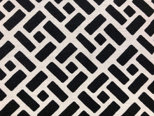 Load image into Gallery viewer, Quadrille China Seas Edo Black on Tint Linen Cotton Geometric Upholstery Fabric