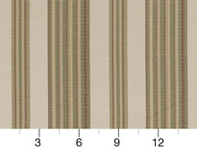 Load image into Gallery viewer, Heavy Duty Stripe Seafoam Fern Green Beige Brown Upholstery Drapery Fabric