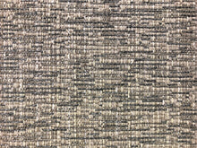 Load image into Gallery viewer, Designer Water &amp; Stain Resistant Taupe Grey Cream Woven Textured Tweed MCM Upholstery Fabric