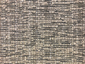 Designer Water & Stain Resistant Taupe Grey Cream Woven Textured Tweed MCM Upholstery Fabric