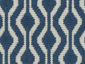 Crypton French Blue White Geometric Upholstery Fabric