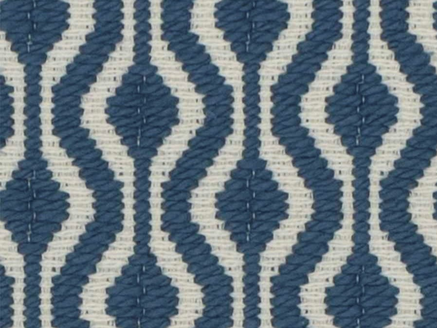 Crypton French Blue White Geometric Upholstery Fabric