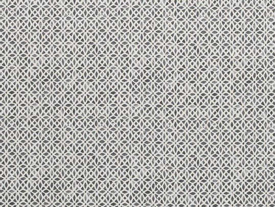 Ivory Charcoal Grey Small Print Geometric Upholstery Drapery Fabric
