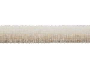 2.5" Wide Ivory Cream Taupe Ombre Woven Textured Drapery Tape Trim