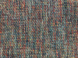 Osborne & Little Milford Dobby Weave F7082-10 Water & Stain Resistant Woven Tweed Navy Blue Red Green Yellow Aqua Mid Century Modern Upholstery Fabric
