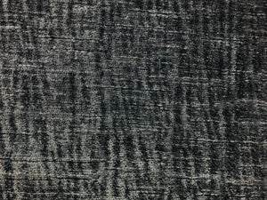 Designer Cotton Charcoal Grey Textured Chenille Upholstery Drapery Fabric