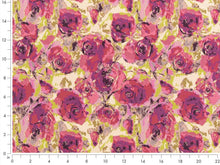 Load image into Gallery viewer, Heavy Duty Purple Magenta Pink Green Black Floral Upholstery Drapery Fabric