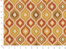 Load image into Gallery viewer, Beige Orange Red Green Mustard Gold Geometric Upholstery Fabric