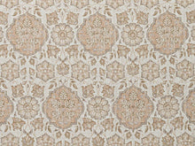 Load image into Gallery viewer, Beige Blush Grey Floral Moorish Medallion Upholstery Drapery Fabric