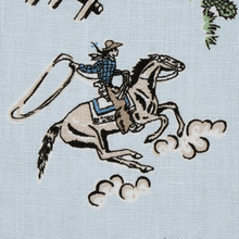 Load image into Gallery viewer, Schumacher Wild West Performance Linen Fabric 180461 / Blue