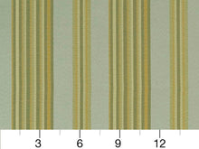 Load image into Gallery viewer, Heavy Duty Stripe Seafoam Blue Beige Green Upholstery Drapery Fabric