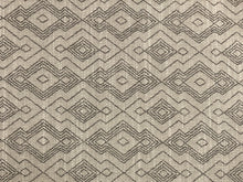 Load image into Gallery viewer, 3/4 Yd Designer Water &amp; Stain Resistant Grey Geometric Tribal Ethnic Upholstery Drapery Fabric