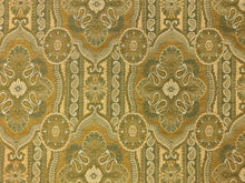 Load image into Gallery viewer, Kravet Yellow Gold Sage Green Brocade Damask Upholstery Drapery Fabric
