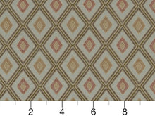 Load image into Gallery viewer, Heavy Duty Geometric Diamond Aqua Blue Beige Green Brown Gold Rose Pink Upholstery Drapery Fabric