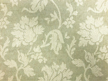 Load image into Gallery viewer, 1.75 Yds Designer Linen Viscose Floral Beige Sage Green Upholstery Fabric