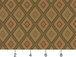 Heavy Duty Diamond Geometric Green Beige Gold Brown Rose Red Upholstery Drapery Fabric