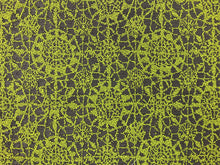 Load image into Gallery viewer, Création Baumann - Outdoor Tobago - 0101475-0087 Gray Grey Lime Green Abstract Medallion Upholstery Drapery Fabric