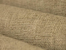 Load image into Gallery viewer, Crypton Water &amp; Stain Resistant MCM Mid Century Modern Basketweave Chenille Stripe Greige Taupe Grey Upholstery Fabric RMC-WCII
