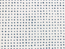 Load image into Gallery viewer, Delaney and Long Squall Bluebird Small Dot Navy Blue Off White Outdoor Water Resistant Nautical Upholstery Fabric