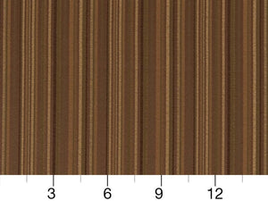 Heavy Duty Stripe Brown Beige Gold Green Upholstery Drapery Fabric