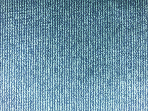 Designer Water & Stain Resistant Teal Green Blue Stripe MCM Mid Century Modern Velvet Upholstery Fabric