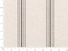 Load image into Gallery viewer, Crypton Water &amp; Stain Resistant Nautical Stripe Light Cream Dark Greige Upholstery Fabric