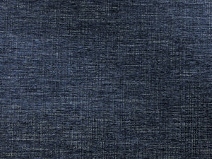 Designer Water & Stain Resistant Navy Blue White Chenille Upholstery Fabric