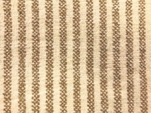 Load image into Gallery viewer, Designer Reversible Beige Cream Textured Stripe Chenille Upholstery Fabric