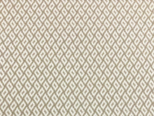 Load image into Gallery viewer, Designer Water &amp; Stain Resistant Polypropylene Indoor Outdoor Beige Cream Diamond Upholstery Fabric