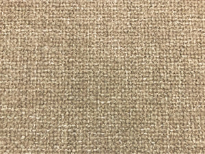 Designer Wool Linen Cotton Blend Textured Woven Rustic Beige Neutral Taupe Upholstery Fabric