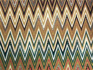 Missoni Vitim 164 Green Red Beige Mustard Chevron Geometric Upholstery Fabric
