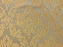 Load image into Gallery viewer, Old Gold Floral Damask Upholstery Drapery Fabric