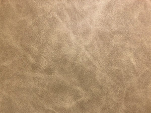 Designer Taupe Cafe au Lait Distressed Faux Leather Upholstery Vinyl
