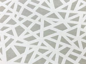 Designer Reversible Indoor Outdoor Water & Stain Resistant Abstract Geometric Taupe Beige Upholstery Drapery Fabric