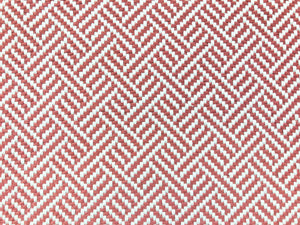 Robert Allen Beach Club Bk Rhubarb Rose Red Pink White Geometric Trellis Lattice Upholstery Fabric