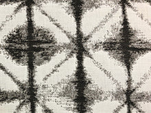 Load image into Gallery viewer, Designer Water &amp; Stain Resistant Charcoal Grey Brown Cream Geometric Abstract Upholstery Fabric