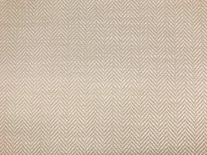 Designer Beige Cream Neutral Herringbone Tweed Textured Geometric Mid Century Modern Water & Stain Resistant Upholstery Fabric
