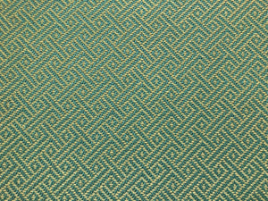 29" of Schumacher Picard Weave Aqua Designer Greek Key Geometric Upholstery Fabric