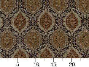 Heavy Duty Chocolate Brown Geometric top Upholstery Drapery Fabric