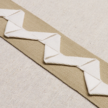 Load image into Gallery viewer, Schumacher Lazare Appliqué Tape Trim 82242 / Ivory On Natural