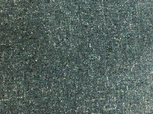 Load image into Gallery viewer, Designer British Wool Linen Mid Century Modern Speckled Steel Blue Teal Green Royal Blue Off White Upholstery Tweed Fabric