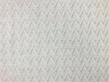 Load image into Gallery viewer, Designer Reversible Grey Gray Geometric Chevron Zig Zag Indoor Outdoor Water &amp; Stain Resistant Upholstery Drapery Fabric