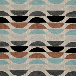South Beach Fabric Art Deco Modern Geometric Chenille Upholstery Fabric