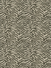 Load image into Gallery viewer, Fabricut Zebra Tailed Chenille Animal Upholstery Fabric / Stone